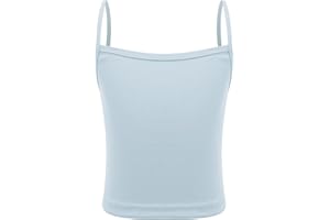 dPois Kids Girls Dance Crop Tank Tops Spaghetti Straps Sports Yoga Bras Seamless Gym Training Vest Underwear