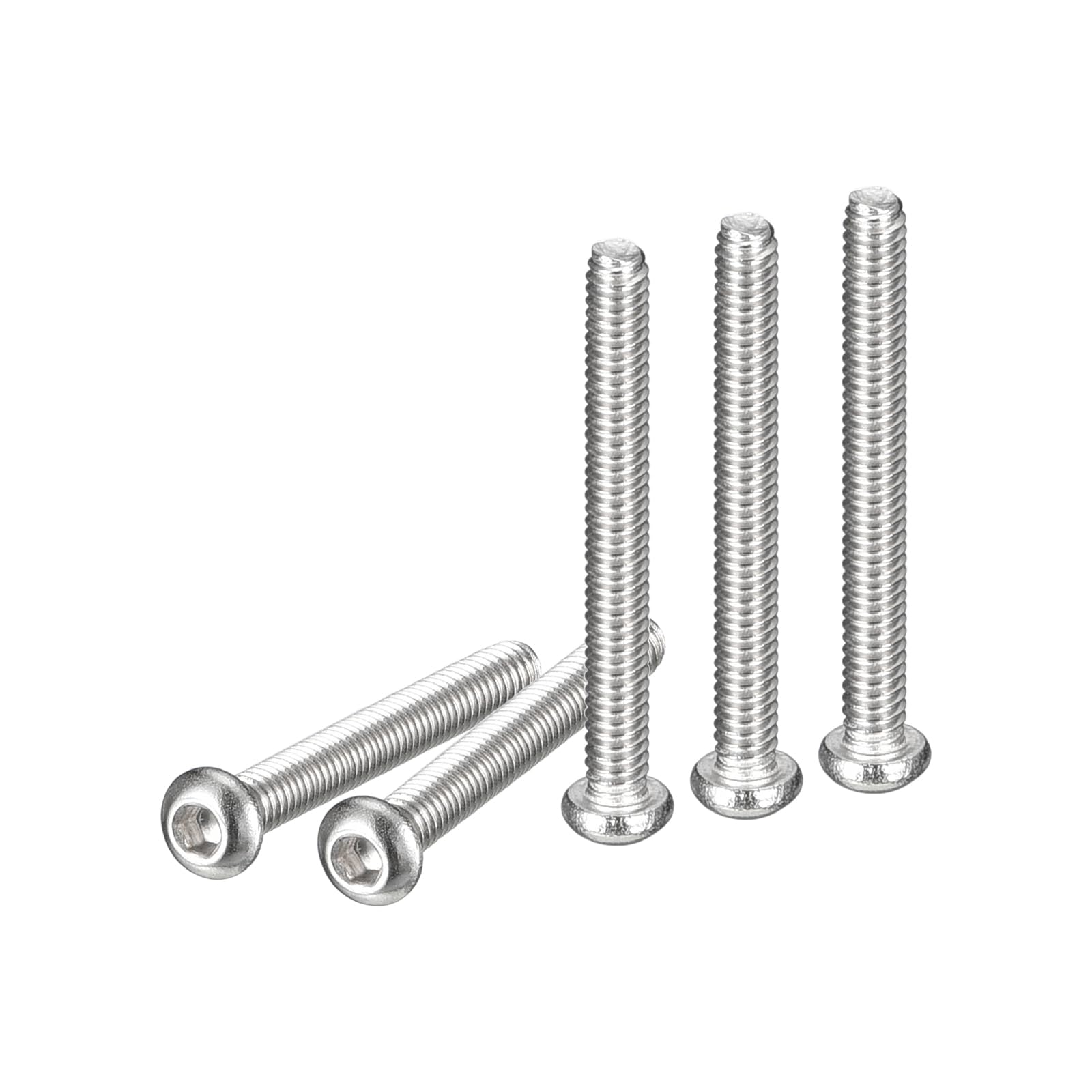 DTGN M2-0.4x18mm Button Head Socket Cap Screws - 100Pack - Good for Machine - 304 Stainless Steel 18/8 - Hex Drive Full Thread Fasteners — image 1