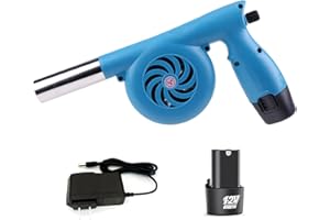 ELSOON Electric Bellows Portable Fireplace Tools 12V 5000 RPM Fan Bellows Fire Wood Stove Blower Outdoor BBQ Camping Fire Fan(Without gloves and toolbag)