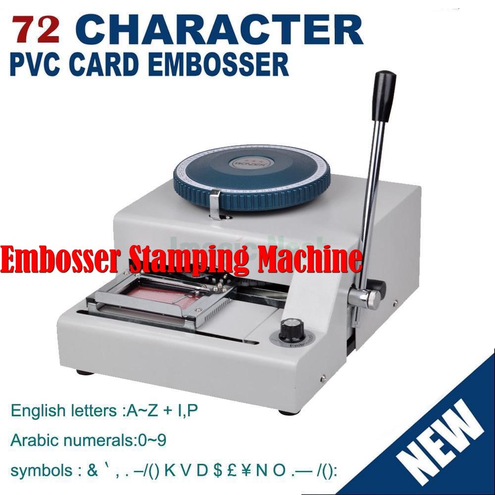 Tinsay 72 Character Letters Manual Embosser PVC Embosser 72 Characters