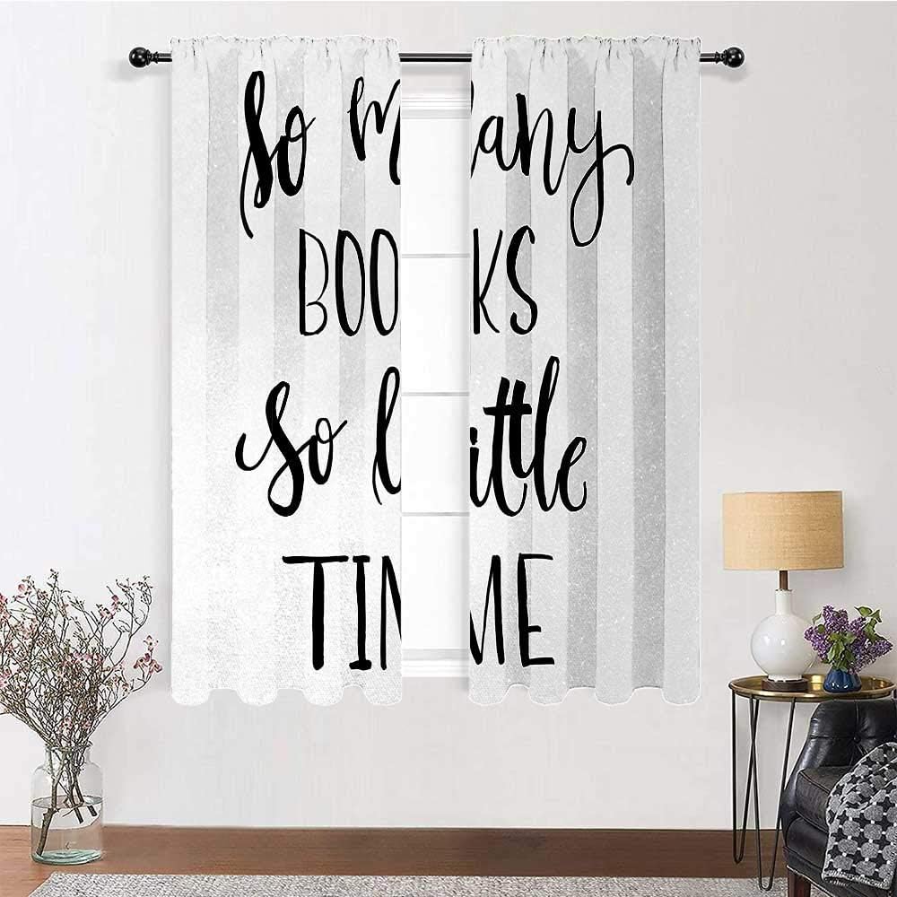 Adorise Blackout Window Curtain Inspirational Quote Modern