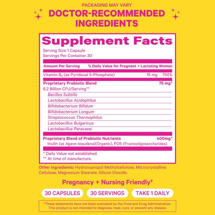 Pink Stork Prenatal Probiotics for Women, Vitamin Supplement to Support
