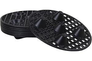 KVMORZE 8 PCS Plant Level Pot Elevator, Heavy Duty Plant Stands, Plant Saucer Riser for Indoor Plant Flower Pot Grow Drainage, Plant Pot Saucer for Prevent Rot and Damage on Patio & Deck (8inch)