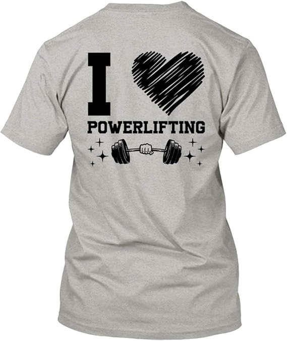 I Love Powerlifting camisa, camiseta de manga corta, ropa, Ultra Cotton