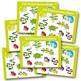Reptile Stickers Party Favors Pack Kids Toddlers -- Over 600 Reptiles Stickers (Frogs, Snakes, Lizards, Turtles)