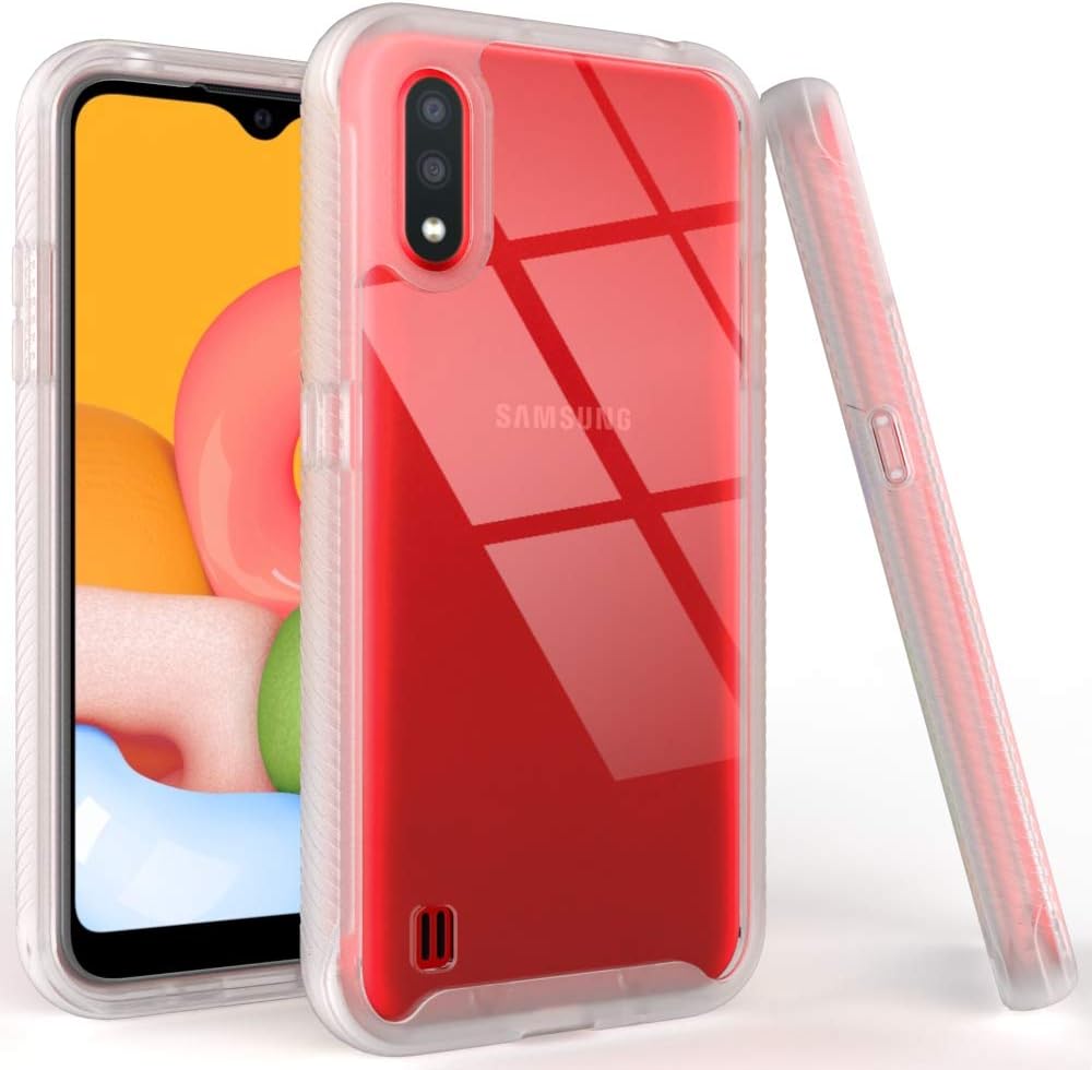 Puxicu Samsung A01 Case,Galaxy A01 Case, Shockproof Protection Scratch-Resisitant Enhanced Hand-Grip TPU Cover for Samsung Galaxy A01-Matte Clear