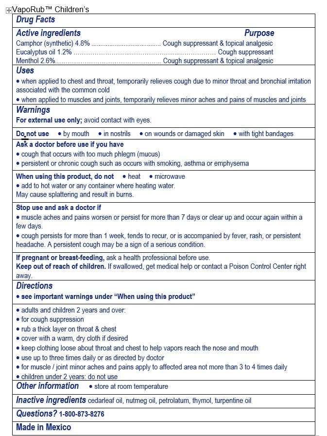 Vicks Children's VapoRub, Topical Cough Suppressant and Analgesic, Relieves Coughs and Minor Aches and Pains, Clinically Proven, Starts Working in Minutes for Fast Relief, For Children Ages 2+, 1.76oz