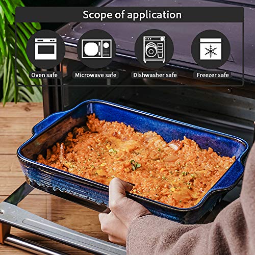 KOOV Bakeware Set, Ceramics Baking Dish Set, Rectangular Casserole Dish
