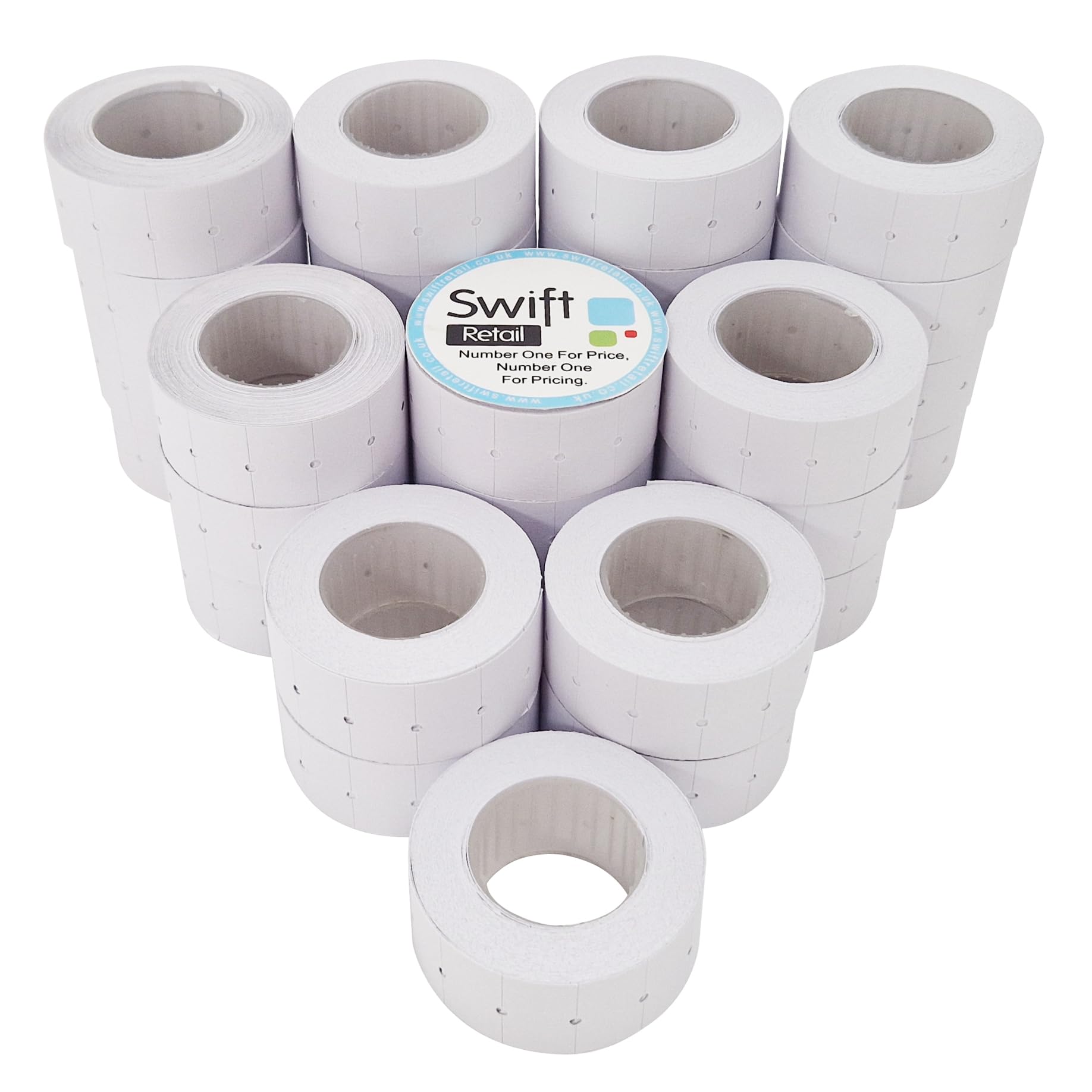 Swift 22 x 12 mm Price Gun Labels CT1 White 30 Rolls 30,000 Stickers Pricemarking Tags Fits Many Pricing Labellers