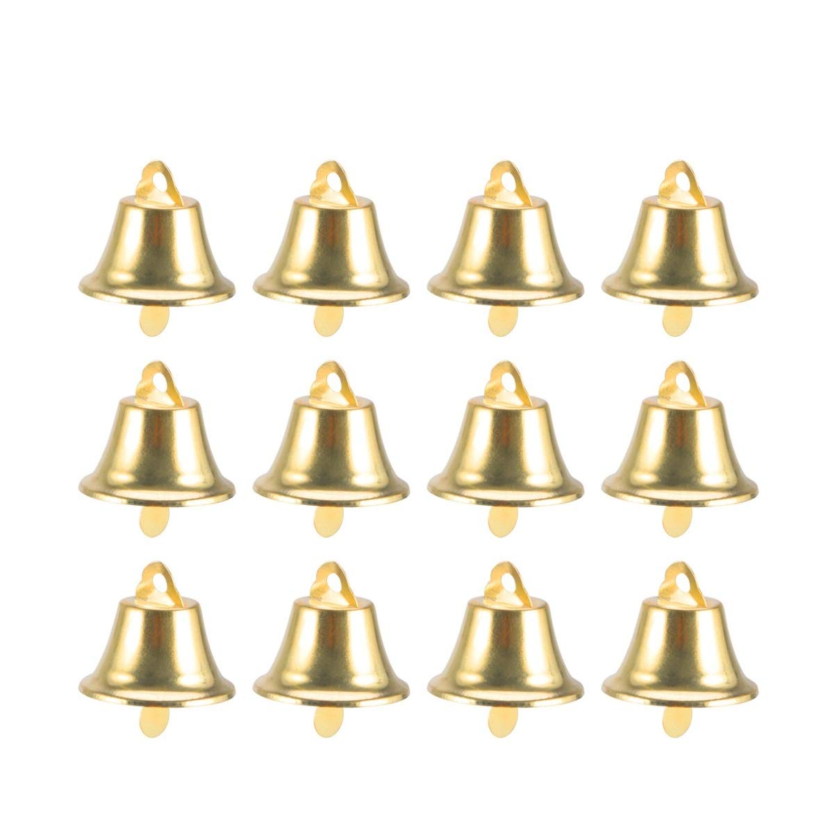 TENDYCOCO 24pcs Christmas Jingle Bell Hanging Bells Christmas Tree Hanging Decoration Pendants For Xmas Home Holiday Party Decor (Golden 45mm)