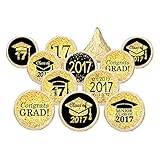 Class of 2017 Graduation Party Favor Stickers, Set of 324 (Black and Gold)