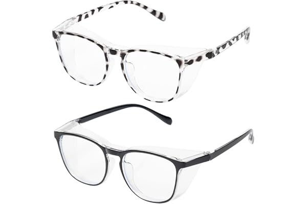 Safety Glasses for Women Men, 2Pack Safety Goggles Anti Fog, UV Protection Blue Light Blocking glasses Protective Eyewear