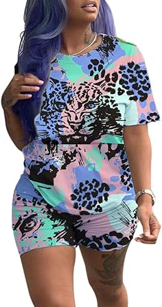 outfit short animal print