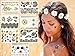 Terra Tattoos Gold Black Metallic Temporary Tats 75+ Vintage Designs Floral, Mandalas, Vines, Roses Waterproof Nontoxic Lasting Perfect for Beach, Festivals, & more!