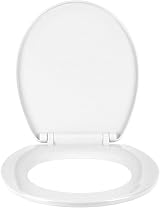 Vinsani White Oval Soft Close Toilet Seat - Easy Clean Plastic WC Loo Seat view 6