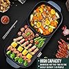 Uten Portable Electric Grill, Electric Barbecue Grill Indoor Hot Pot Chafing Dish, Large Capacity Household Electric…