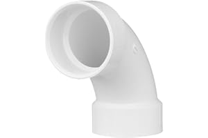 Charlotte Pipe 3" Long Sweep Pipe Fitting - 1/4" Bend Schedule 40 PVC DWV (Drain, Waste and Vent) Durable, Easy to Install, High Tensile and Sound Deadening for Home or Industrial Use (Single Unit)