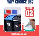 Personalised Wheelie Bin Numbers 1-999 and Letters A-Z Two Sets Waterproof Vinyl view 5