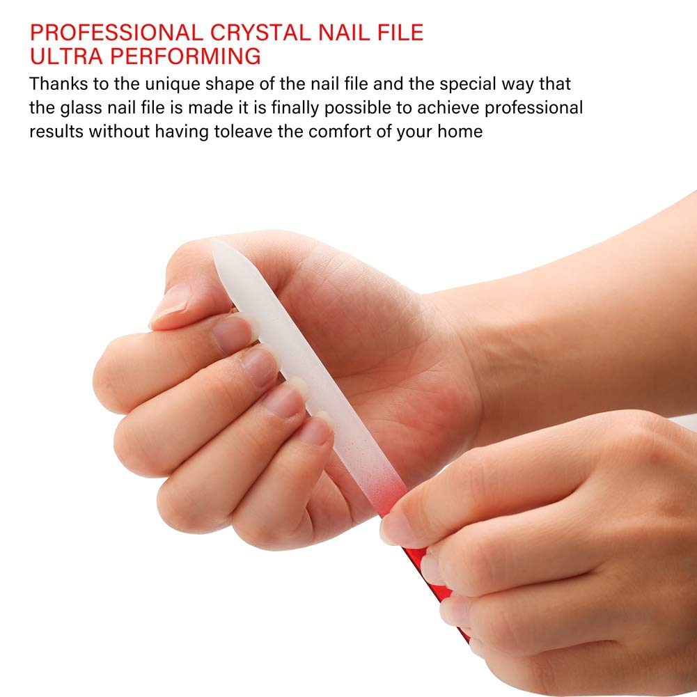 14PCS Nail Files and Buffers Kit Professional Glass Nail Files Manicure Tools Kit Rectangular Art Care Buffer Block Tools 100/180 Grit : Beauty