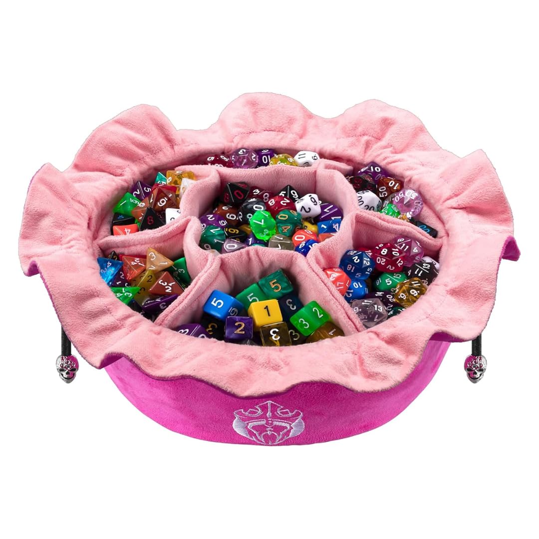CardKingPro Immense Dice Bags with Pockets - Pink - Capacity 150+ Dice - Great Organizer for Dice Hoarders, Perfect for Dungeons and Dragons [Patented Design] — image 1