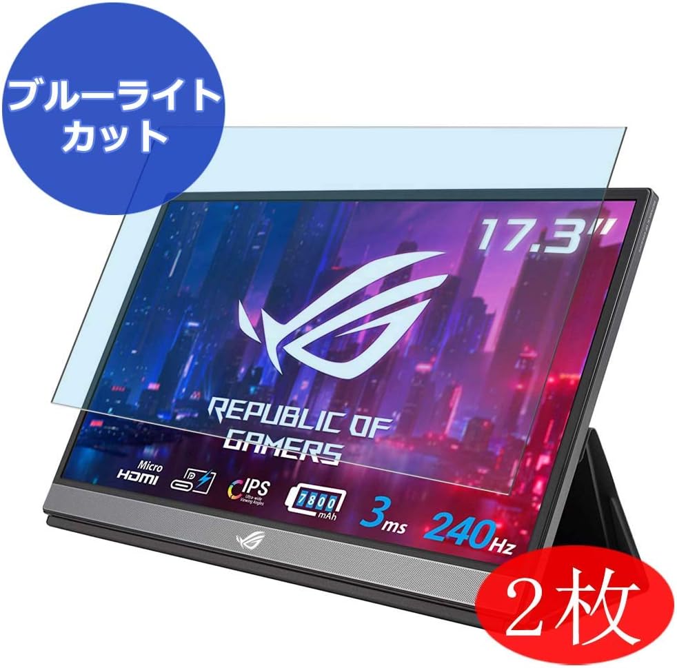 [2 Pack] Synvy Anti Blue Light Screen Protector for ASUS ROG Strix XG17AHPE 17.3" Screen Film Protective Protectors [Not Tempered Glass]