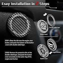 Tybasthe Rotary Push Start Button Cover, Carbon