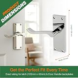 HANDLESTORE Victorian Scroll Door Handle Pack Polished Chrome Finish Pair view 5