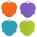 Kichwit Silicone Dish Sponges Scratch Free Silicone Scrubber Antibacterial Sponges Multi-Purpose Cleaning Sponges Stink Free Food Grade BPA Free, 4 Pack (Monkey Face)
