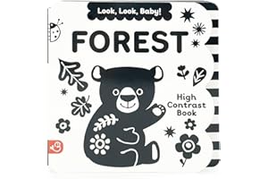 Look, Look, Baby! Forest: Black and White High Contrast Tummy Time Book for Newborns