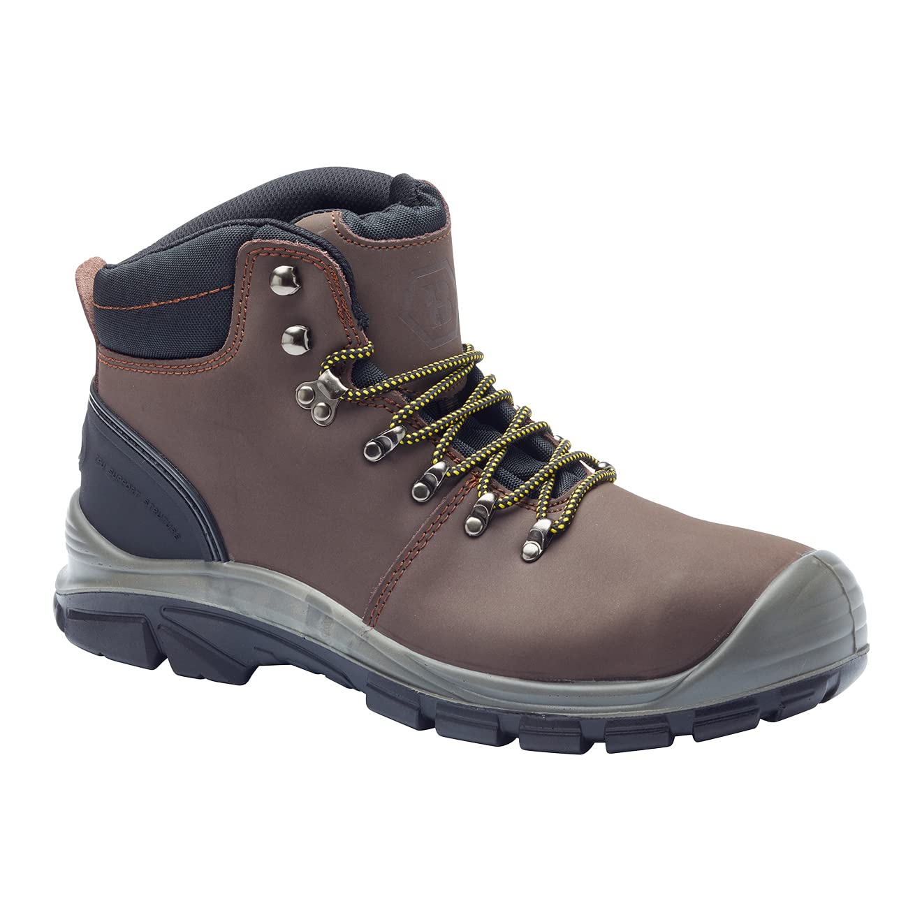 Blackrock Malvern Brown Lightweight Safety Boots, S3 Steel Toe Cap, Mens and Women, Leather Shoes, Water Resistant, Protective Steel Midsole, Anti-Slip Safety Boots - Size 8