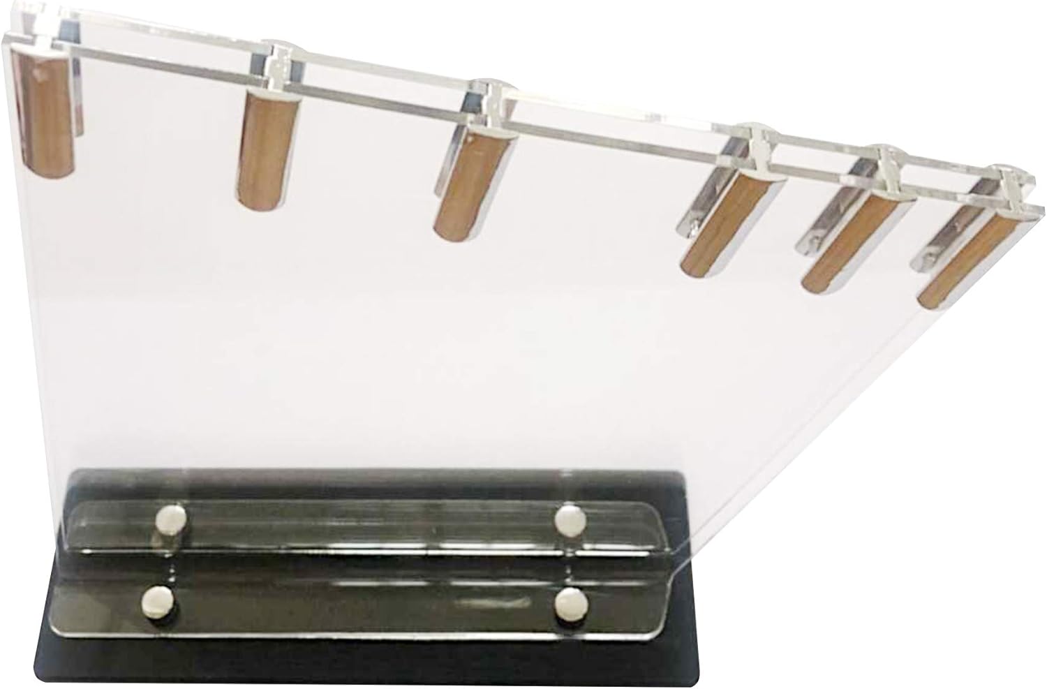 Perspex Knife Block 5 Slot Without Knives Knife Block & Knife