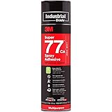 3M Super 77 Multipurpose Permanent Spray Adhesive Glue, Low VOC, Paper, Cardboard, Fabric, Plastic, Metal, Wood, Net Wt 18 oz