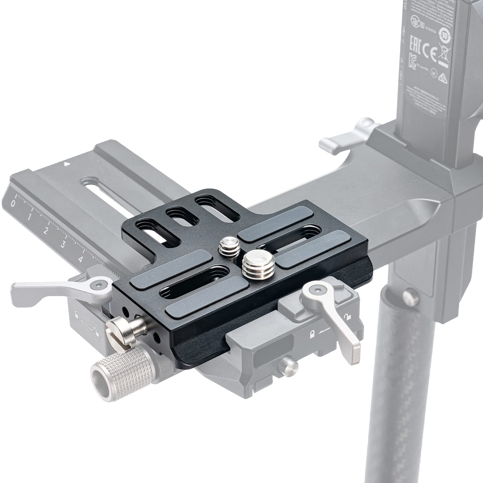 TILTA Extended Quick Release Baseplate Compatible with DJI RS4/RS4 Pro/RS3/RS3 Pro/RS2/RSC2 with 1/4"-20 and 3/8"-16 Threads TGA-ERP