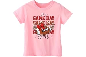 CHEERILULU Toddler Game Day Shirt for Boys Girls Kids, Happy Funny Football Sunday Athletic Toddler Boy Girl T Shirt, 2-6T