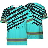 Maddly High Visibility US Flag Collection Safety Workwear Custom Name for Workers, Runners, Truckers, Patriotic