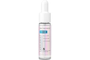Tanologist Self-Tan Drops- Medium, Bronzing Serum, Customizable Face & Body Self Tanner For Moisturizer, Gradual Tanning Drops for Natural Glow, Streak-Free Vegan Formula, 1.01 fl oz