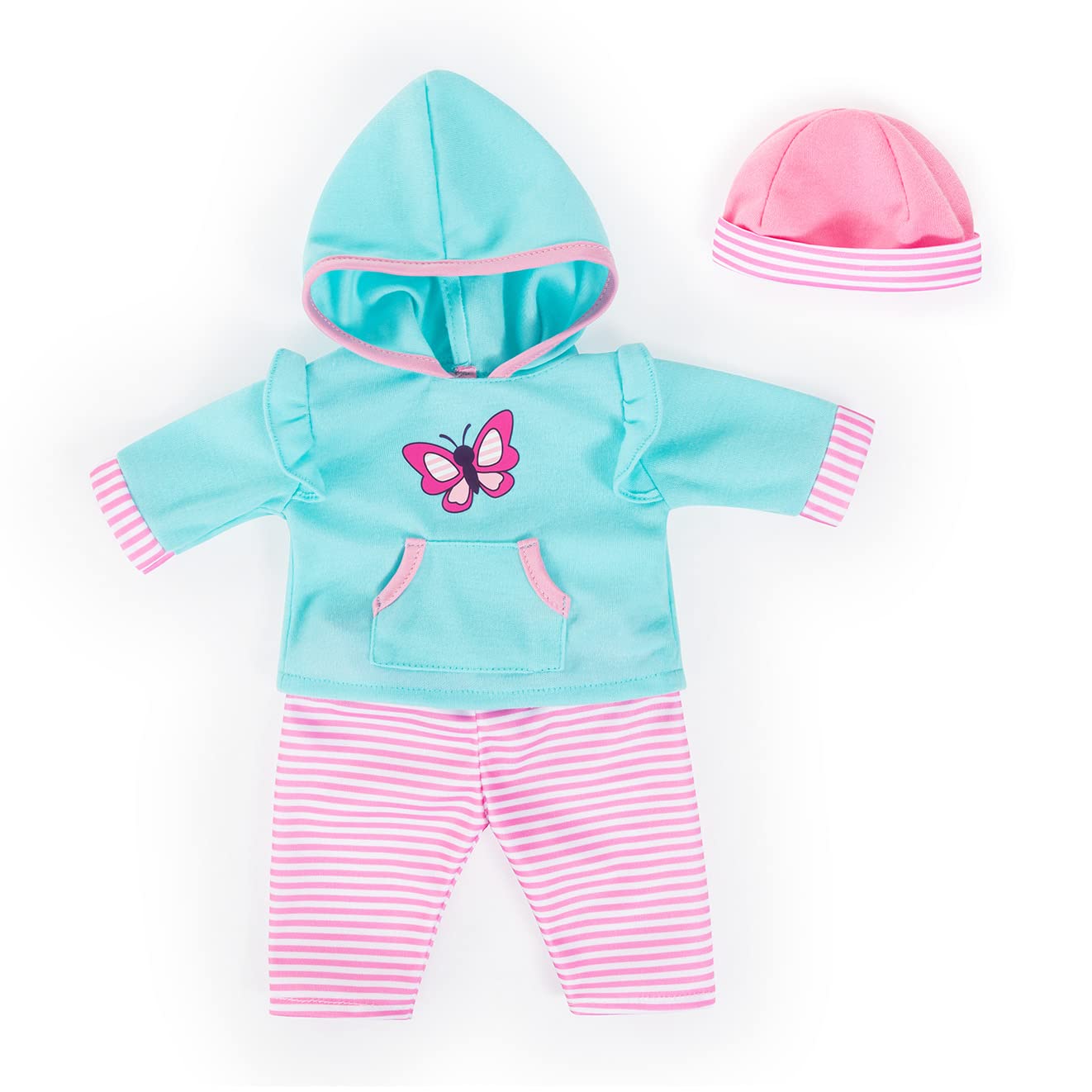 Dolls clothing for 13 to 15 inch, trousers, top, cap, outfit butterfly