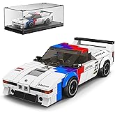 Mould King Speed Champions BMW M1 Model Car Building Kit with Display Case, 27062 Sports Car Building Blocks, Race Car Toy fo
