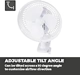 Signature 6" Clip Fan 2 Speed Adjustable Tilt Portable White S40007 view 5