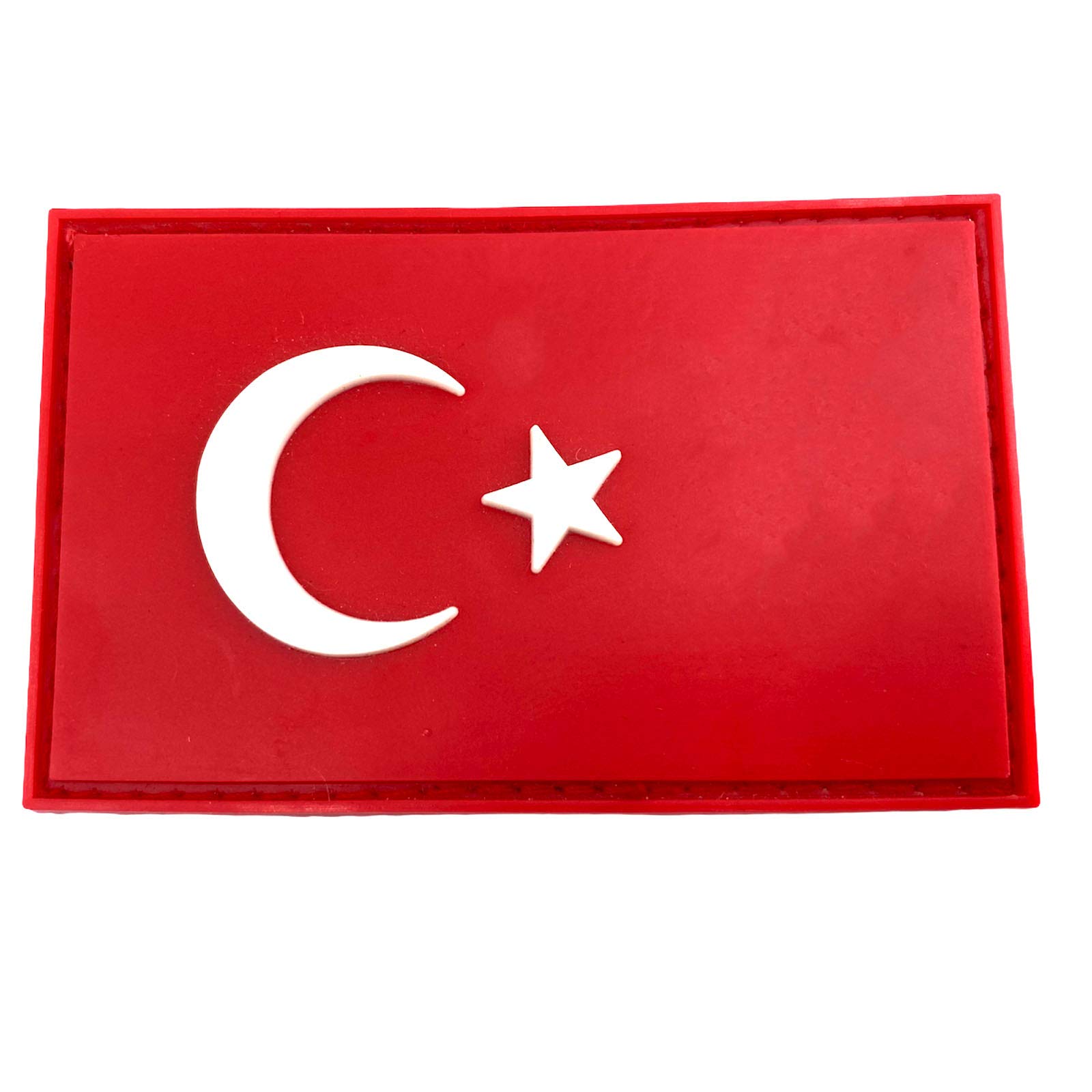 Turkey Turkish Flag Glow in the Dark Airsoft PVC Morale Cosplay Fan Patch (Red)