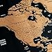 Scratch off Map of the World XL Poster - US States outlined - Extra Large size 33