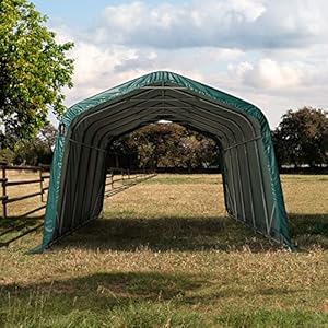 TOOLPORT Box Cavalli 3,3x6 m, Robusto Telo Verde in PVC ca. 550g/m², Protezione per Cavalli, Pecore, Riparo per Animali Marca: TOOLPORT TOOLPORT Box Cavalli 3,3x6 m, Robusto Telo Verde in PVC ca. 550g/m², Protezione per Cavalli, Pecore, Riparo per Animali