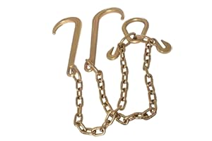 labwork 5/16 X 2 G70 Tow Chain J-Hooks V-Chain Replacement for Flatbed Truck Rollback Wrecker
