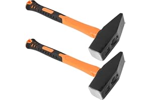 KOHAND 2 Pack 4 Lb Cross Pein Hammer, Heavy Duty Blacksmith's Hammer with 12 Inch Fiberglass Handle and Rubber Grip for Const