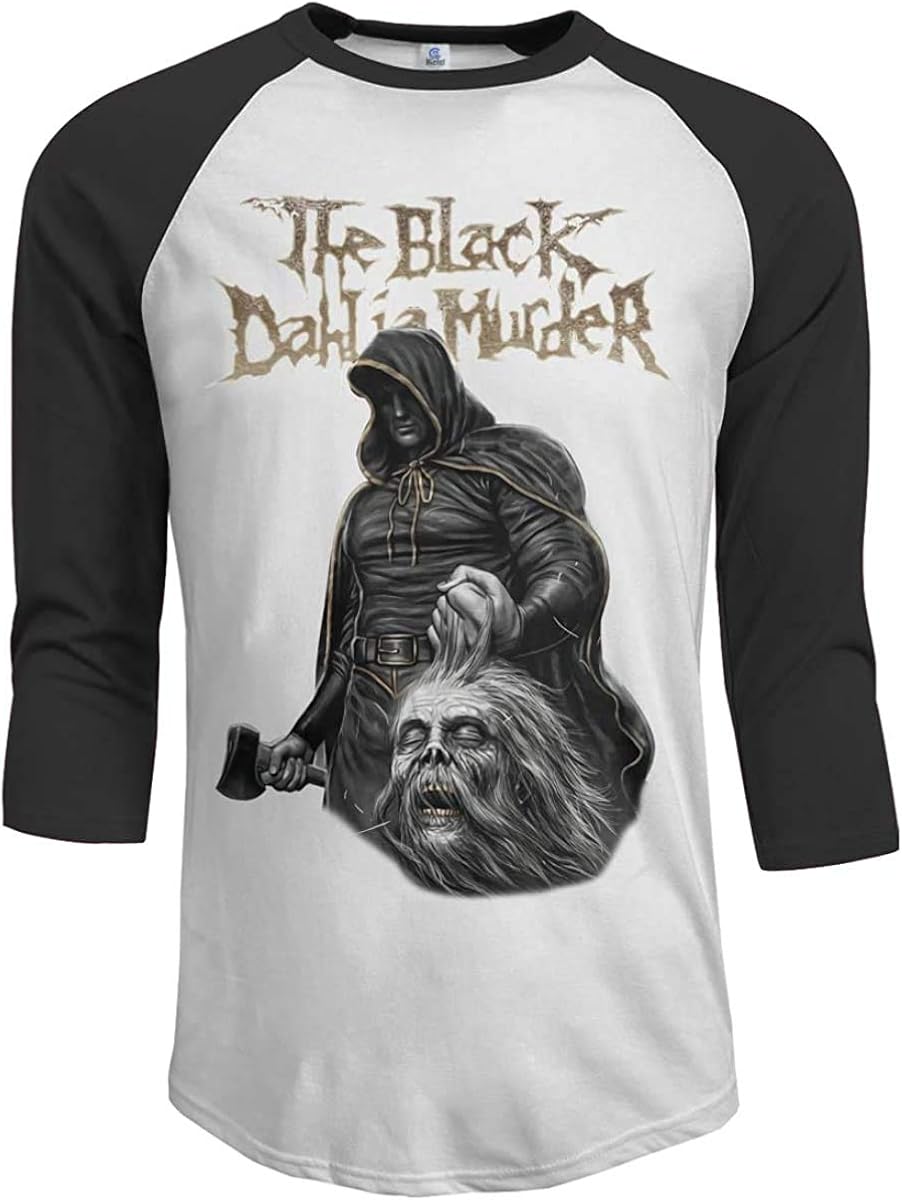 The Black Dahlia Murder Men's Casual 3/4 Sleeve Raglan T-Shirt Classic Patterns Tee Shirt 