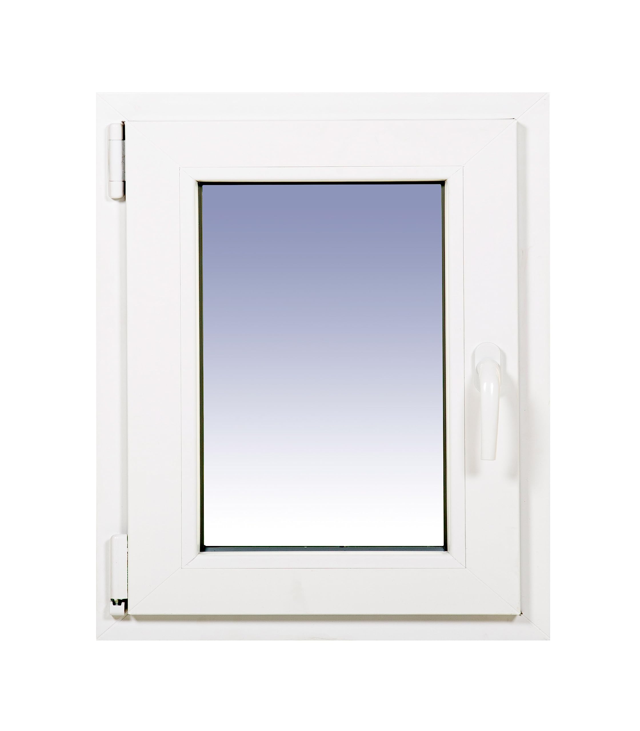 PVC Window Practical Oscillating Left 500 x 600 cm 1 Sheet of Glass (Climalite Mat)