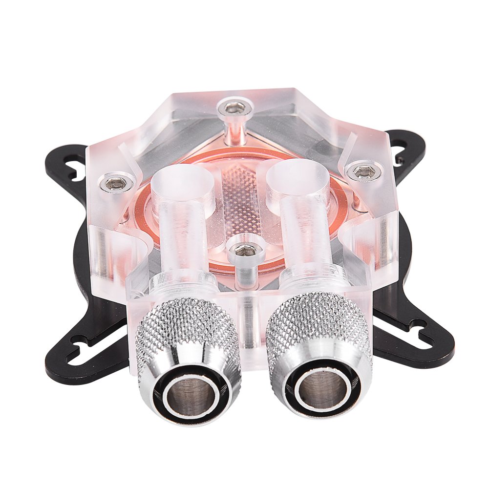 Richer-R GPU Water Block,Computer GPU Cooling Water Block Cooler Kit Red Copper Base for Graphics Processing Unit, Easy to install Suitable for 8-10 mm Diameter of Tube
