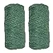 KINGLAKE Soft Dark Green Garden Twine 2 PcsX328 Feet Jute Twinethumb 2