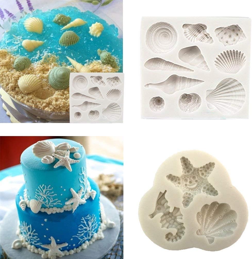 Moules A Forme Specifique Moules A Gateaux Fablcrew 1 Moule A Gateau En Silicone Forme Coquillages Etoiles De Mer Motif Chocolat Forme Back Outils De Dessert Delicieux Stargas Ie