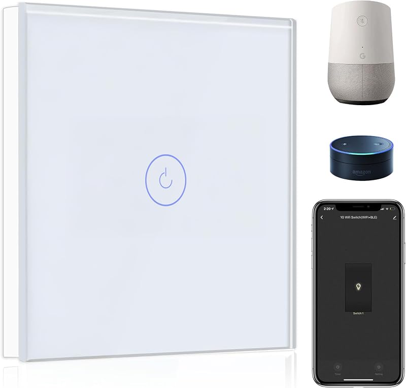 BSEED Smart Light Switch 1 Gang 2 Way WiFi with LED Indicator